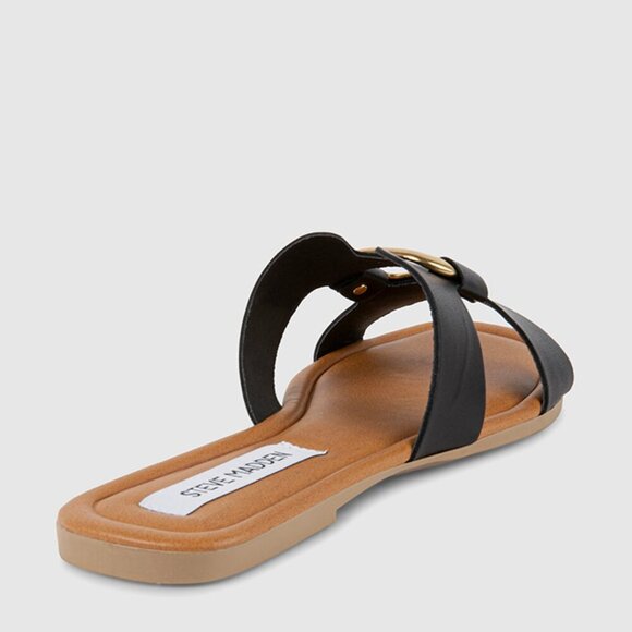 Steve Madden Composure Slide Sandal in Black Leather. Sz: 10 - Picture 2 of 7